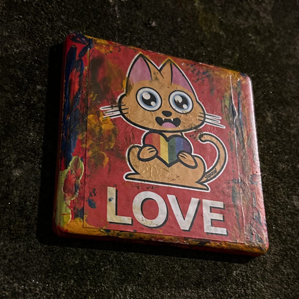 Sticker Supacat Always Love - Supacat Street Art Strasbourg