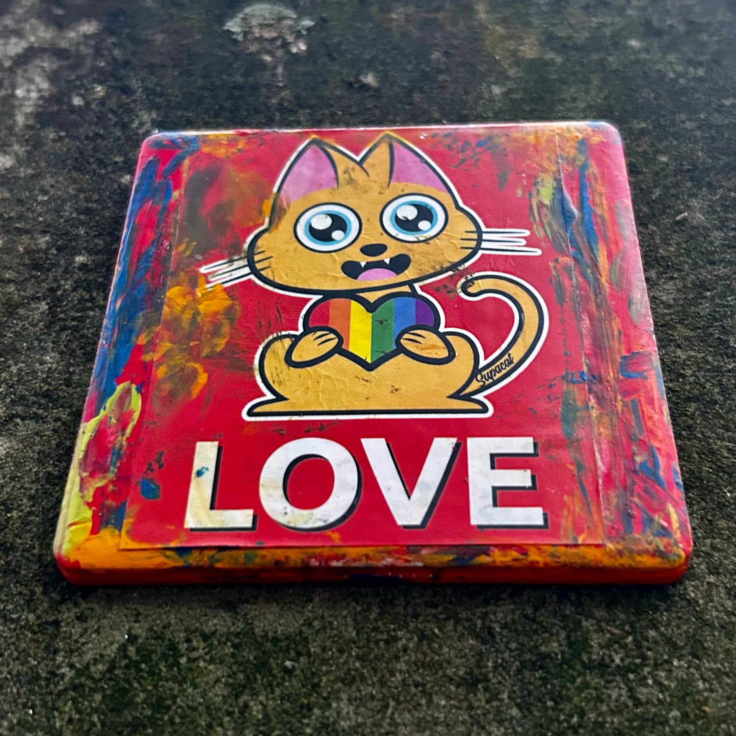 Carrelage Supacat Always Love - Supacat Street Art Strasbourg