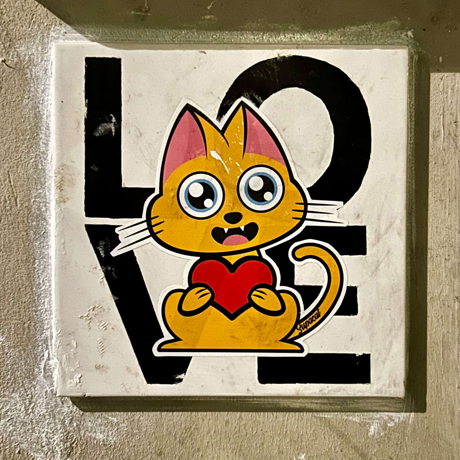 Carrelage Supacat Always Love - Supacat Street Art Strasbourg