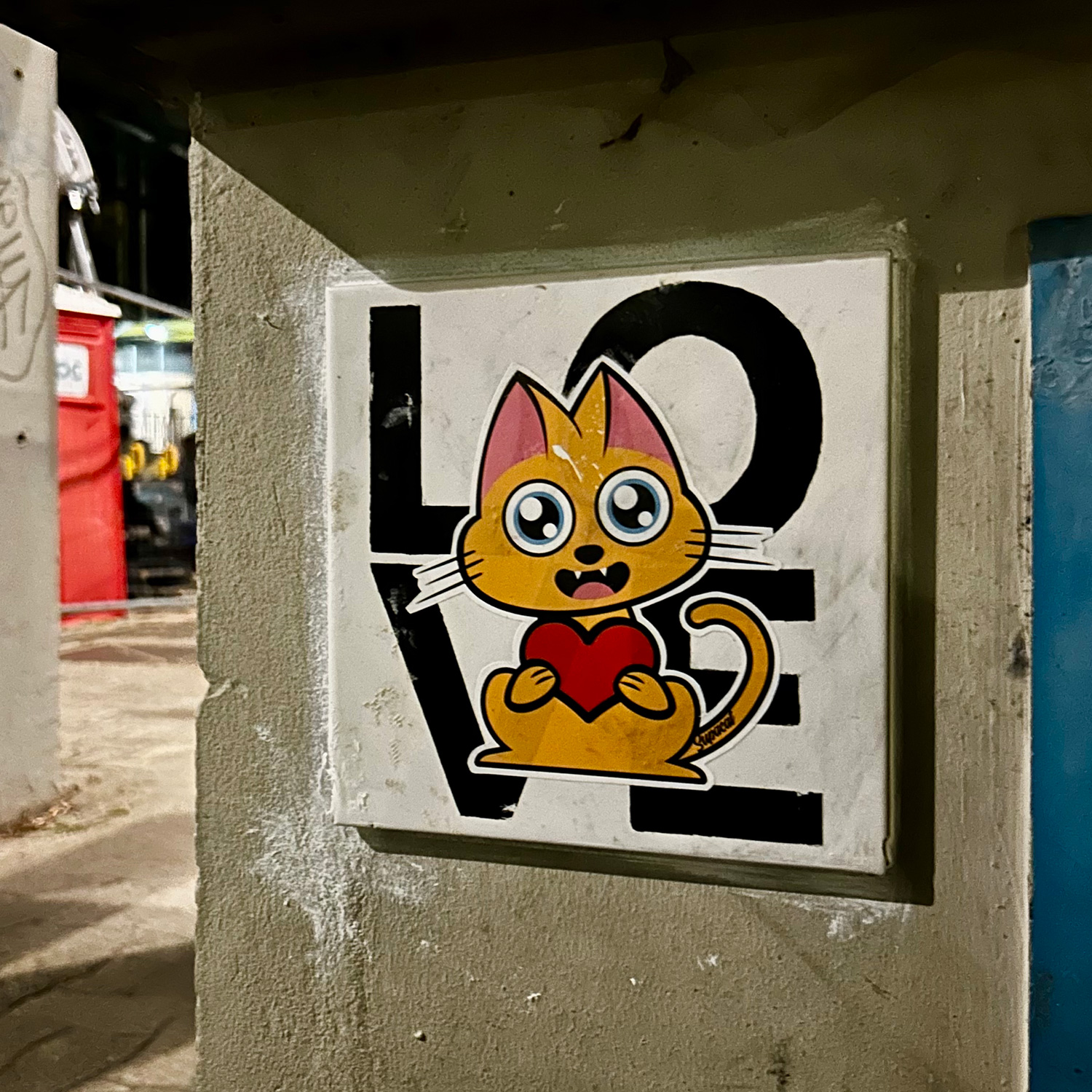 Carrelage Supacat Always Love - Supacat Street Art Strasbourg